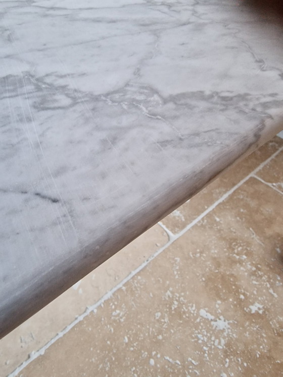 Image 1 of Italian marble coffee table, Carrara marble, nesting tables, vintage Italian design, 1970s coffee table, mid-century Vintage