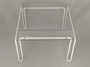 Mesa de centro con marco tubular posmoderna