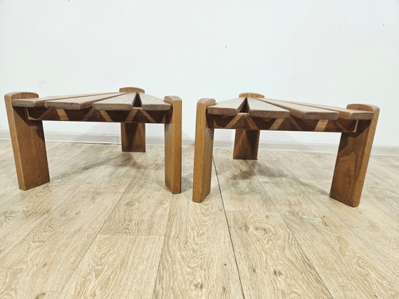 Tavolini modulari in rovere di Dittman, Paesi Bassi, anni '70, Set di 2 – Wood (photo 13 of 15)
