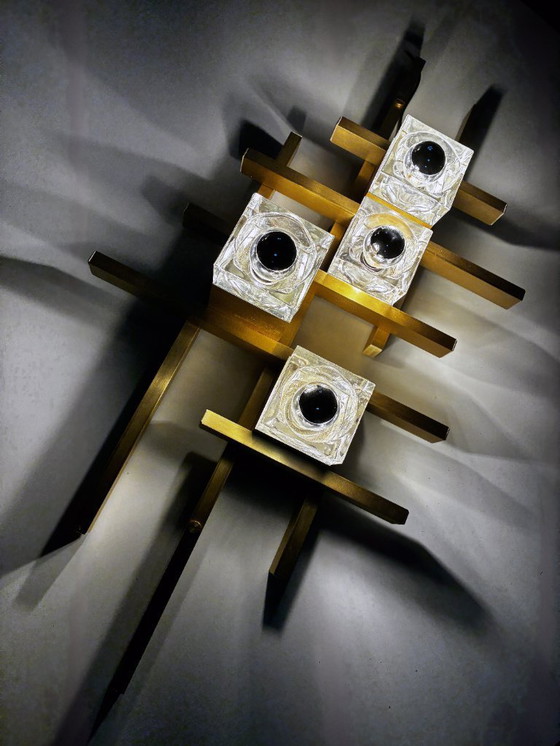 Image 1 of Große Wandleuchte • Gaetano Sciolari • Murano • Weltraumzeitalter • 1970