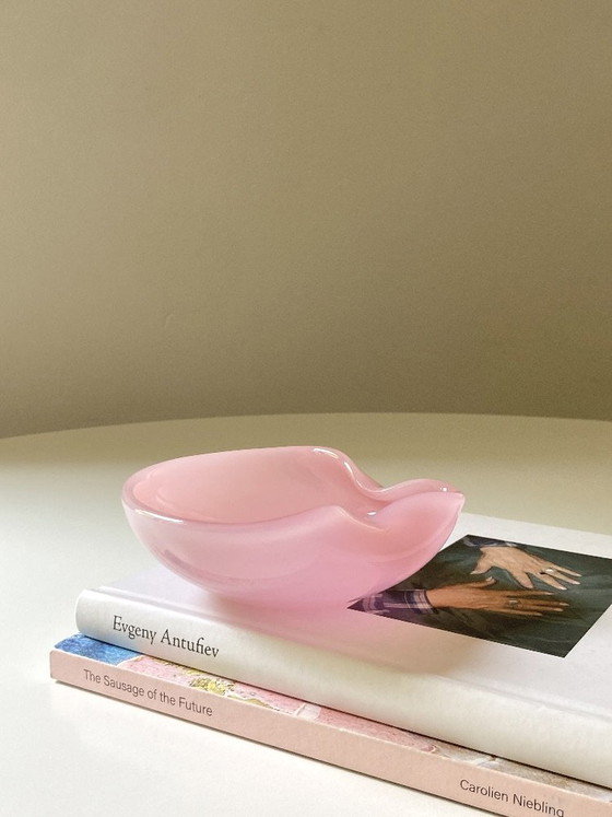 Image 1 of Posacenere vintage vetro Murano rosa opalino