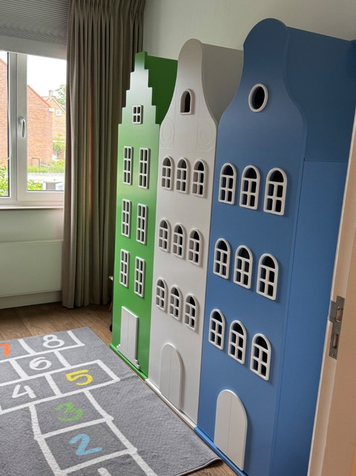 Ropero Ropero Infantil Armario con Forma de Casa