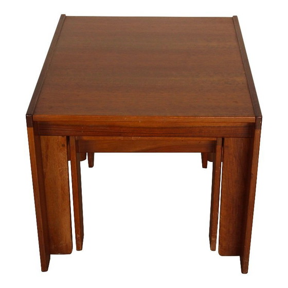 Image 1 of 3x tavolini ad incastro modello 777 di afra e tobia scarpa per cassina, 1965