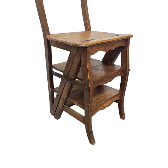Image 1 of Antique French Metamorphosis ladder chair, from around 1900