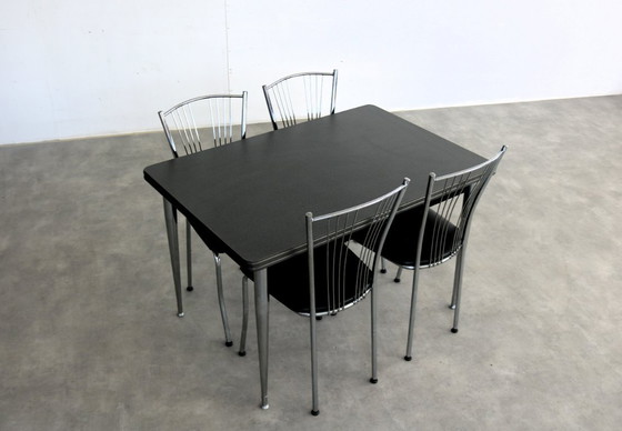 Image 1 of 4x vintage eetkamerstoelen 