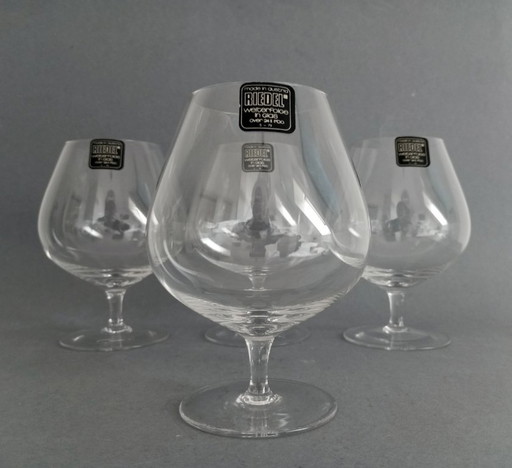 Set di 4 bicchieri da cognac di alta qualità in cristallo Riedel Austria, circa 1980