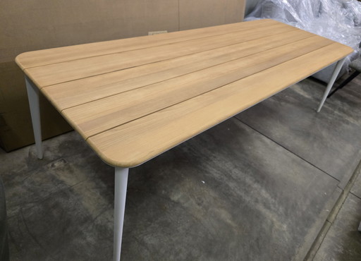 Table de jardin Timo 270x100 teck/aluminium