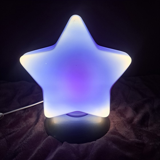 Image 1 of Lampada in vetro IKEA Blue Star – Modello raro degli anni &#39;90, Danimarca