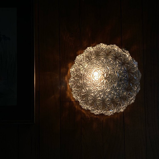 Image 1 of Lampada da parete/soffitto in vetro vintage degli anni '70 o '80
