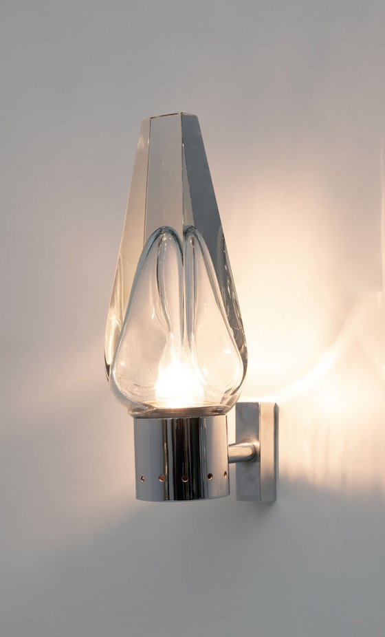 Image 1 of Coppia di applique in vetro di Murano di metà secolo moderno di Flavio Poli per Seguso, anni '60