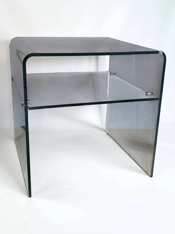 Nachttisch / Beistelltisch aus Plexiglas (Lucite) 1970er Jahre – Nachttische, Metal, Italian Design (photo 9 of 9)