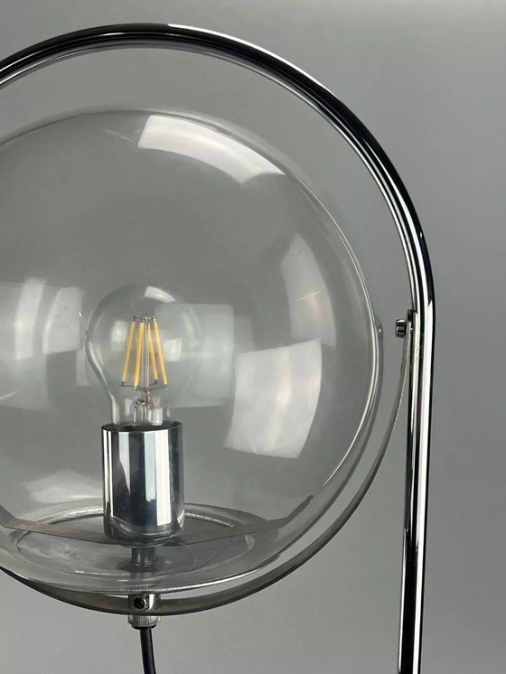 Image 1 of 60er 70er Jahre Kugellampe Lampe Leuchte Tischlampe Space Age Design Glas Metall