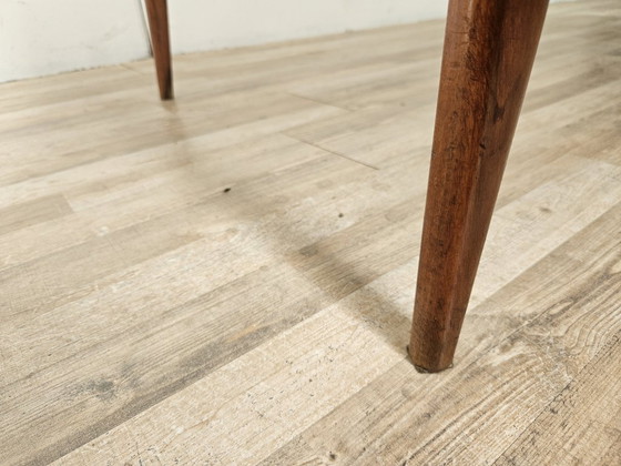 1950s wooden dining table with mirrored top (photo 13 of 15)