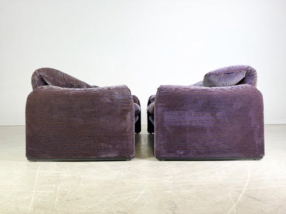 Image 1 of 2x divano a due posti Cassina Maralunga divano in tessuto a coste Vico Magistretti