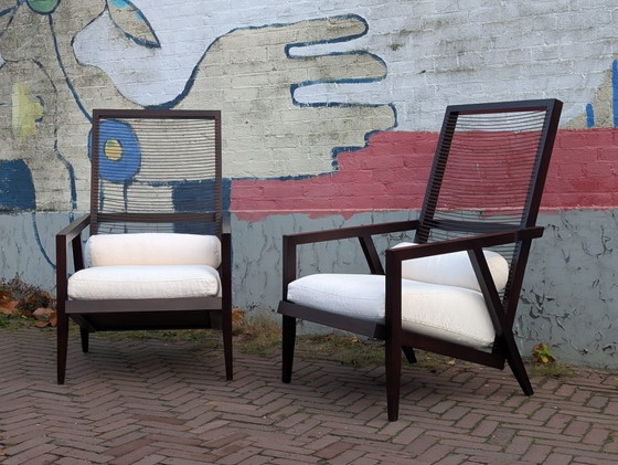 Image 1 of 2 poltrone Astoria HB, disegnate da Franco Bizzozzero per il produttore italiano Bonacina Pierantonio