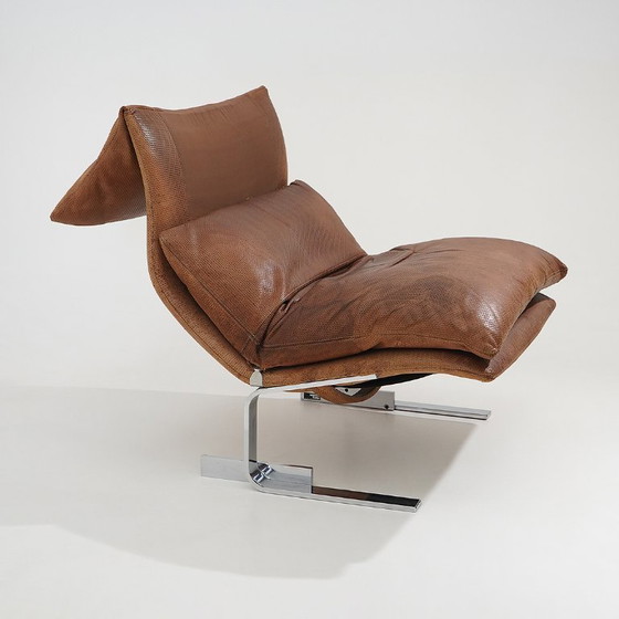 Image 1 of Een paar “Onda” fauteuils van Giovanni Offredi voor Saporiti, jaren 70.