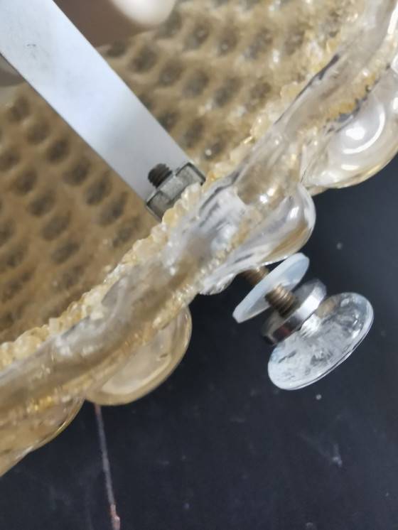 Image 1 of Paire de plafonniers Murano Vintage en verre doré 