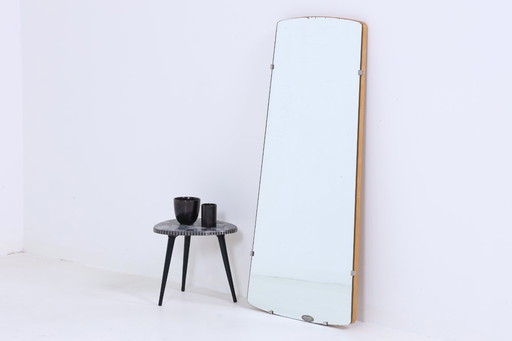 Vintage Mirror 60s | Mid - Century Hanging Mirror Mirror Wood Retro Slanted Vintage #06-12