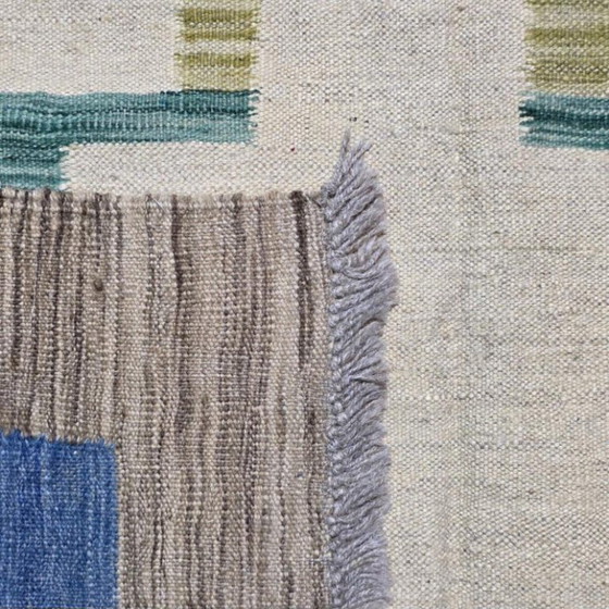 Tapiz tejido a mano estilo Art Déco de André Arbus | Lana sobre algodón | Diseño francés de lujo | 79 × 118 (photo 6 of 9)