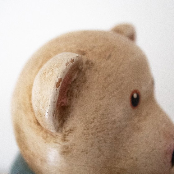 Image 1 of Orsetto di peluche in legno, decorazione vintage per la cameretta.