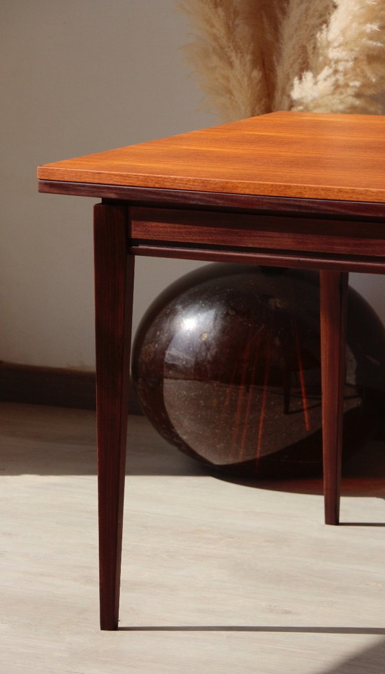 Image 1 of Vintage Teak & Afromosia Dining Table – Extendable Scandinavian Design