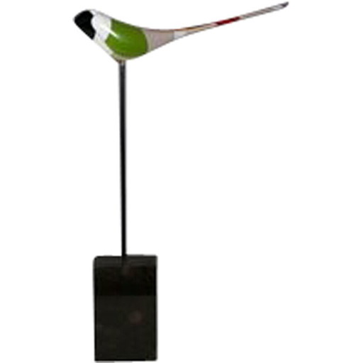 Oiseau vintage en fer, bois et marbre par Livio Fantini, 2020