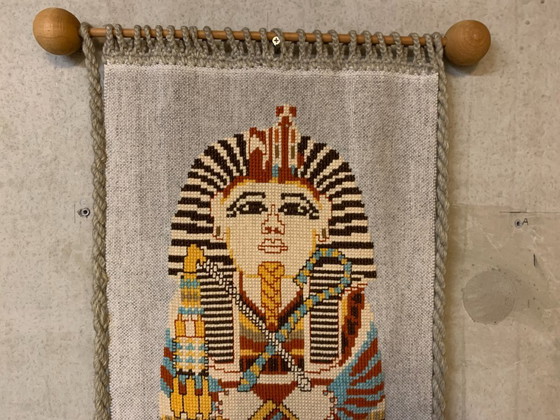 Image 1 of 1970s wall tapestry with sphinx