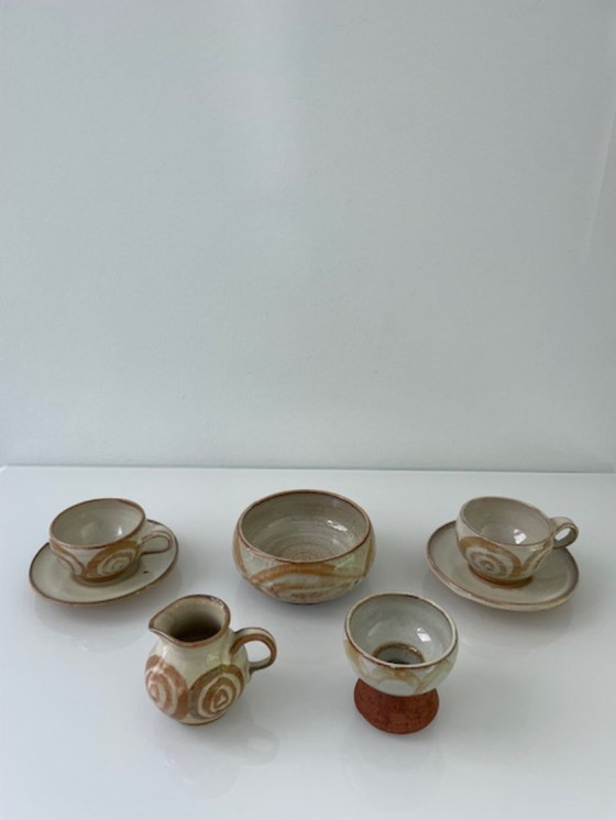 Image 1 of Stoviglie vintage Hyllested Keramik – set da 7 pezzi