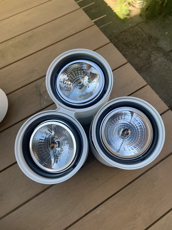 Image 1 of 3x Delta Light Link 311 opbouwspot (3x3 halogeen) (design, wit)