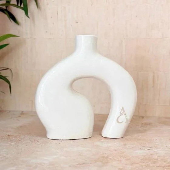 Handgefertigte Atlas Vase lackiert – Vasen, Porzellan (photo 2 of 2)