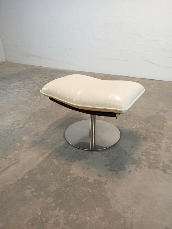 Topform leather ottoman footstool – Metal (photo 4 of 15)