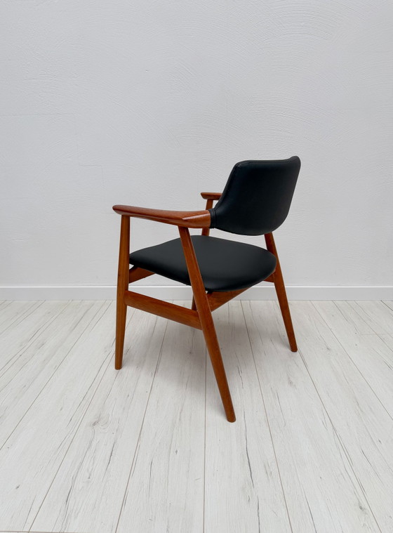 Image 1 of Jaren 60 Deense midden-eeuwse teakhouten fauteuil GM11 van Svend Åge Eriksen voor Glostrup Møbelfabrik