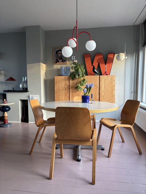 Set aus 4 Vintage-Esszimmerstühlen aus Sperrholz