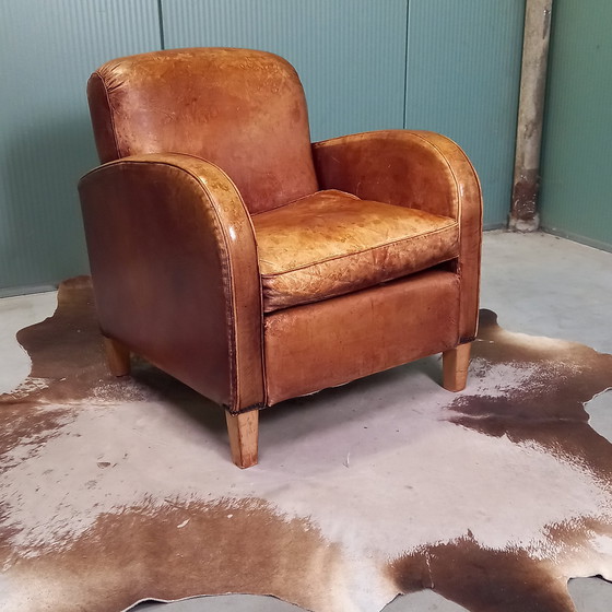 Image 1 of Fauteuil vintage en peau de mouton