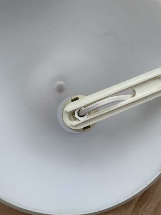 Image 1 of Tipi tafellamp h=14.96 (38cm) mat glas Mid century 1980 Duitsland minimalistisch ontwerp