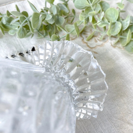 Kleine Vintage Glazen Vaas met Geometrisch Patroon – Vazen (photo 12 of 12)