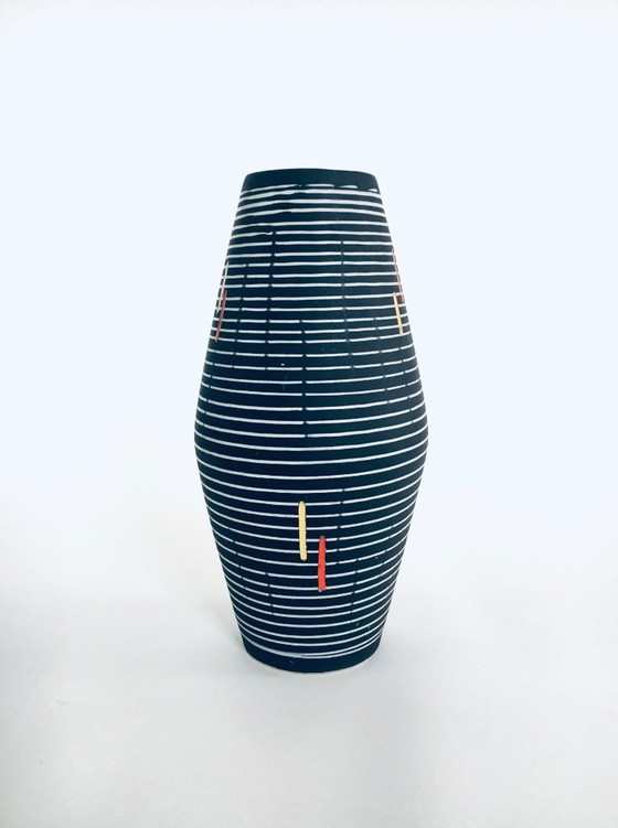 Image 1 of Midcentury Art Pottery Studio "Staufen" Vase by Liesel Spornhauer for Schlossberg Ceramic, Germany 1950's
