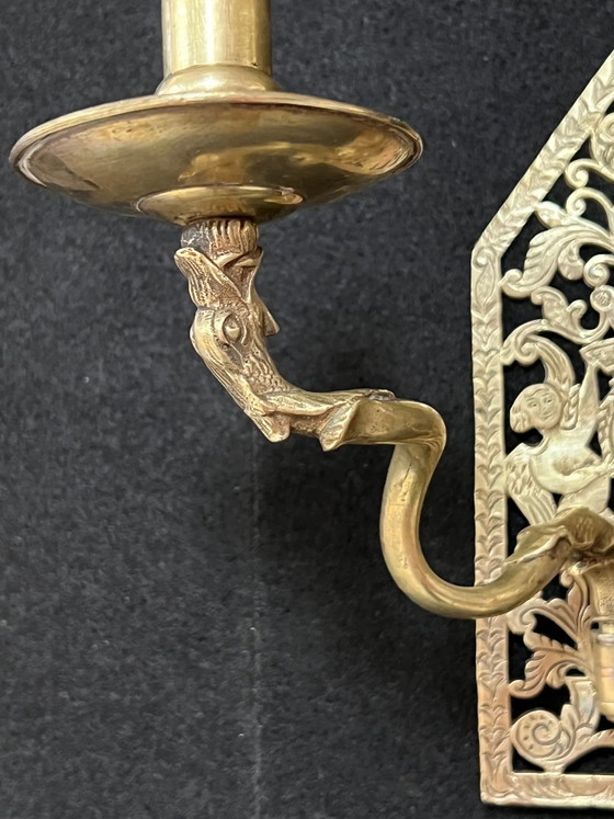 Chandeliers muraux datés de 1745 – Bougeoirs et chandeliers, Bronze (photo 3 of 7)