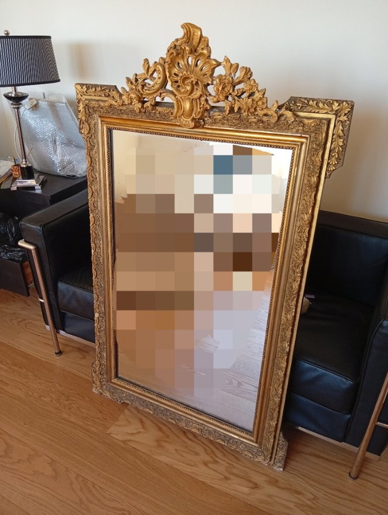 Image 1 of Antique Louis Philippe plaster mirror