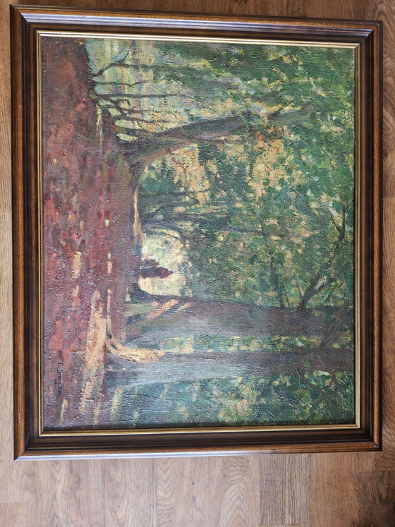 Oil painting. E. Streickler 1914 – Paintings & Drawings, Canvas, Wood (photo 3 of 5)
