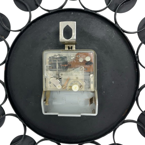 Vintage Selva Wall Clock – Metalwork, 1970s, Junghans Movement – Brass (photo 3 of 12)