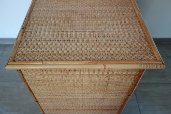 Cassettiera a 5 cassetti in vimini e bambù, anni '70/'80 – Cassettiere, Rattan, Wicker (photo 8 of 18)