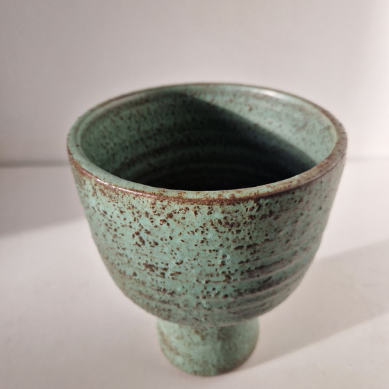 Image 1 of Mobach Vintage vaso da fiori su piede vaso da fiori in ceramica design anni '60