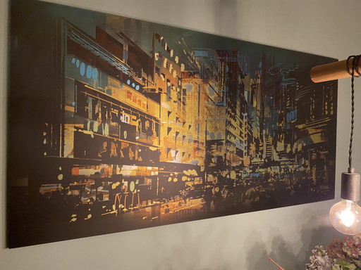 Kunst op geborsteld aluminium 