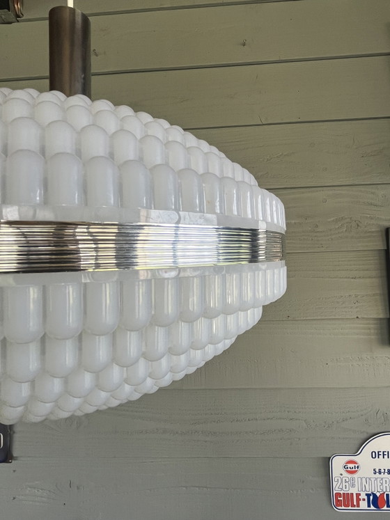 Image 1 of Lampada a sospensione Bubble vintage di grandi dimensioni dell'era spaziale Erco Leuchten,