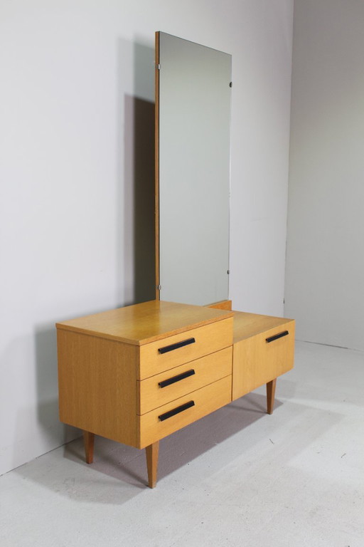 Vintage dressing table, cabinet with mirror - 1950s/60s