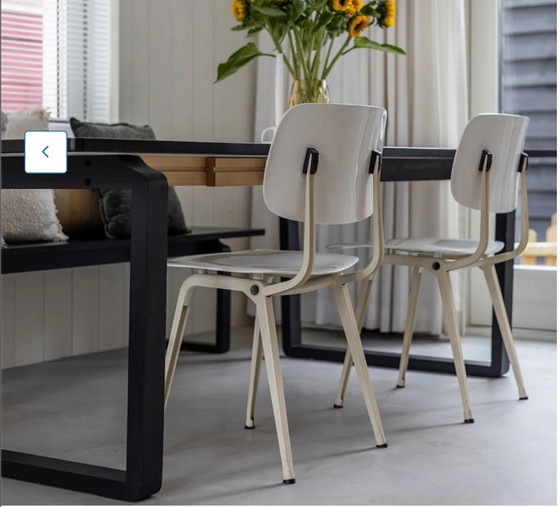 Image 1 of Tavolo da pranzo Bolia DT18 Piano bianco struttura nera