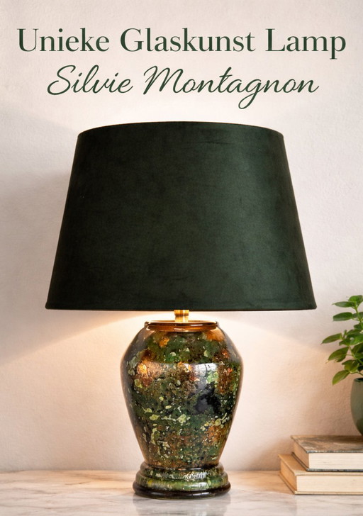 Unique glass art lamp – Silvie Montagnon – handmade
