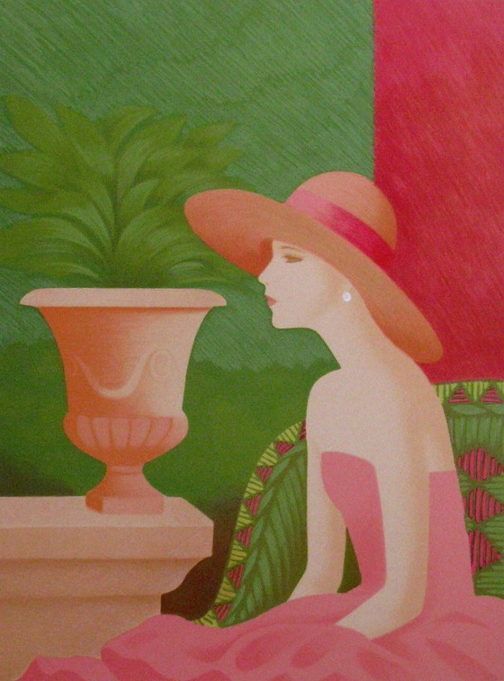 Image 1 of Magnifique lithographie d'Anne Retivat (Fr)