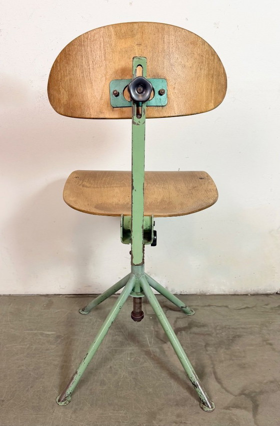 Image 1 of Green Industrial Workshop Chair, 1950s